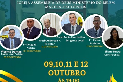Assembleia de Deus de Paulópolis celebra 73 anos com quatro dias de fé e louvor